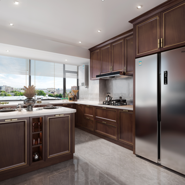 Stainless Steel Kitchen Cabinets: Stainless Steel Nano-Coating Flat Panel Series